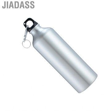 jiadass Fdit 防漏綠色 750mL 騎行水瓶輕質鋁製登山便攜水杯帶登山扣，非常適合戶外活動 (黑色)