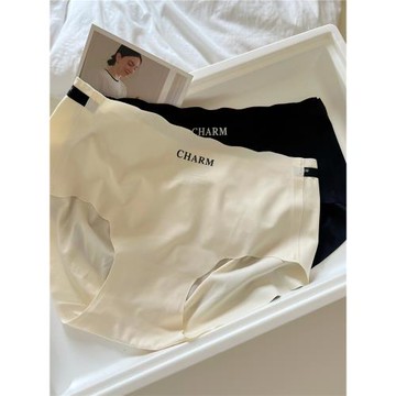 無痕不卡屁股 夏日無痕chao薄女士彈力冰絲純色簡約ins少女內褲