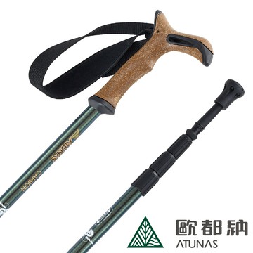 T把碳纖維四節旋轉避震登山杖(A1WSEE04N 變色龍藍綠/輕量/登山/健行)