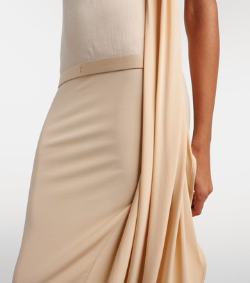 Jean Paul Gaultier Lace-trimmed semi-sheer midi dress