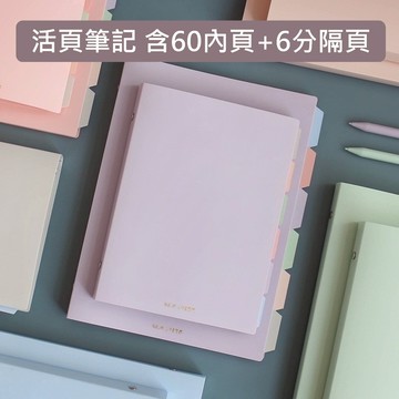 活頁筆記本 筆記本 手帳 記事本 活頁本 莫蘭迪筆記本 資料夾 活頁夾 A4 A5 辦公 文具 筆記 生活 莫蘭迪 活頁