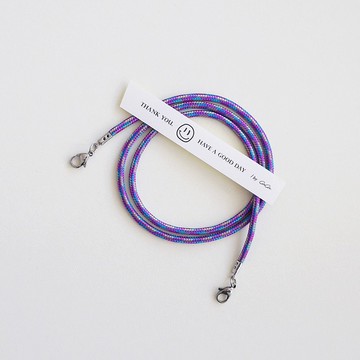 口罩掛繩 / 時尚防疫小物 I 粗繩 迷幻紫