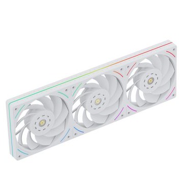 Thermalright 利民 TL-UB36RW S-FDB V2軸承 3連一體式ARGB反轉風扇《白》