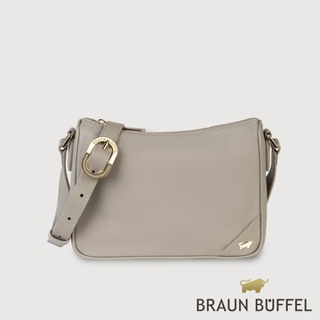 【BRAUN BUFFEL】瑪普爾 斜背包-卡其色(德國小金牛台灣總代理)/BF837-12-KA
