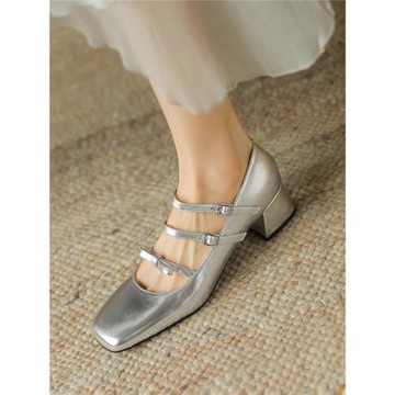 原野日常百搭瑪麗珍鞋蝴蝶結配裙子一字帶單鞋子女2025年春秋新款