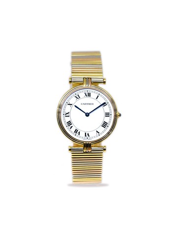 Cartier - 1980-1990s pre-owned Vendome 30mm - women - stainless steel/18kt Yellow Gold - One Size - White