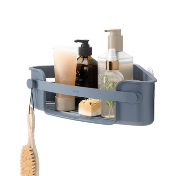 UMBRA Flex 壁掛式浴室三角瀝水置物架  30.5 x 18 x 8.5cm  煙灰藍  1個