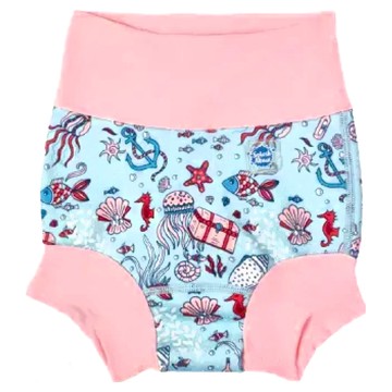 Splash About Happy Nappy 全新3D游泳尿布褲  防漏  Neoprene 潛水專用皮料  UPF50+防曬  L  1件