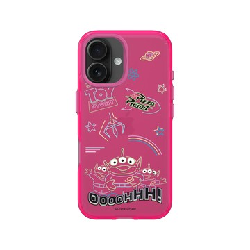 iPhone 16 Clear 粉漾桃 - 迪士尼-玩具總動員 Toy Story - Oooohhh 霓虹世界