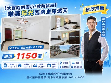 【輕鬆看房找小郭】大寮昭明國小林內郵局臨路車庫透天｜高雄市大寮區鳳林一路