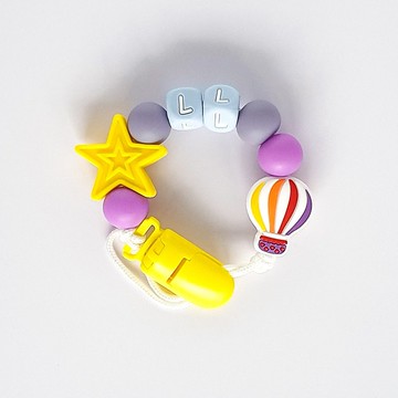 8顆 LL 星星 熱氣球 客製化奶嘴鏈