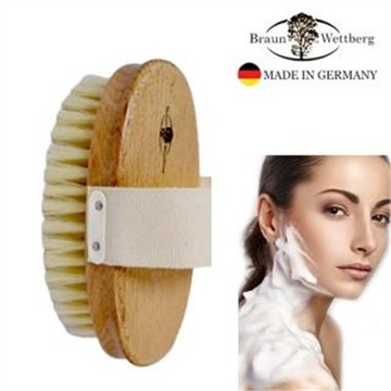 【BRAUN WETTBURG 珀薇】德國製白豚鬃沐浴清潔刷(厚刷/沐浴按摩美容潔顏/女王節)