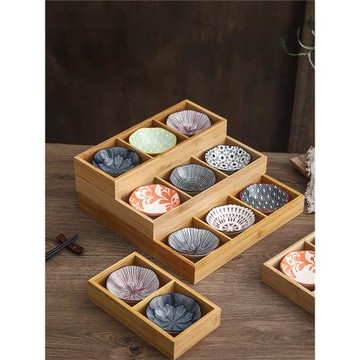 四宮格竹木多宮格托盤餐具火鍋配菜盤圍爐煮茶果盤零食分格盤拼盤