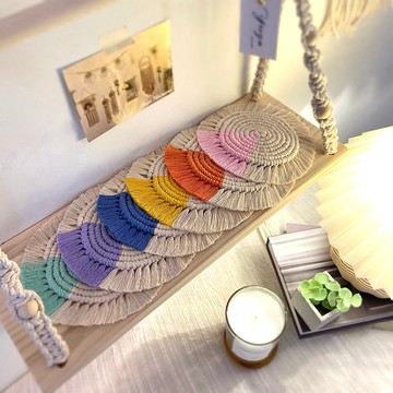 Macrame可愛繽紛手工編織杯墊