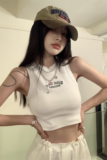 背心小女內搭外穿短款打底衫法式甜辣運動辣妹時尚百搭無袖上衣服【倪醬】