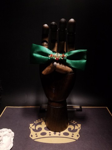 綠色真絲窄版囍結連理領結領花新郎蝴蝶結