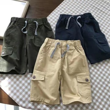 男童工裝短褲夏季薄款2024新款休閑純棉兒童五分褲梭織棉布中褲潮