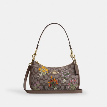TERI 經典 SIGNATURE 花卉刺繡 單肩手袋