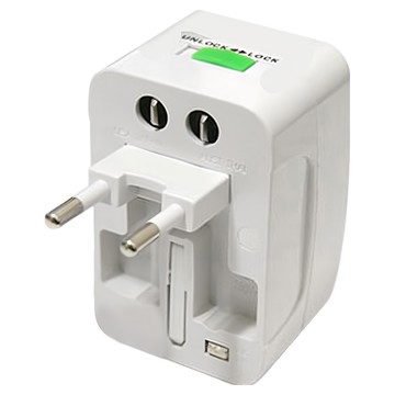 ZIYA多國充電器轉接頭 4in1美規US+歐規EU+澳規AU+英規UK 旅行必備  1組