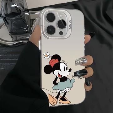 免運+隔日🚚元氣手機殼 卡通米奇米妮 適用於蘋果17promax 16Pro 15plus 14 13 12 11防摔