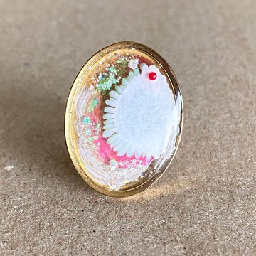 星晨感覺樹脂膠銀戒指07