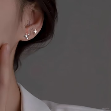臺灣出貨✨2025新款耳釘女小衆甜美設計星星小衆簡約氣質耳環高級養耳洞耳飾✨新品上市