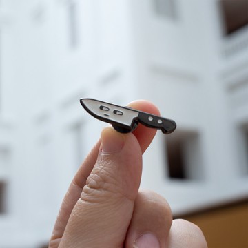 刀凝琺瑯別針 — 黑白別針