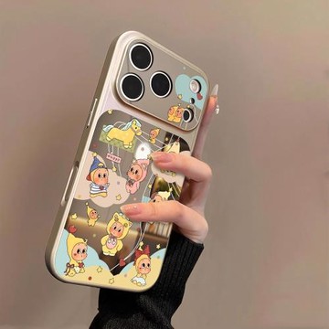 云朵星星適用蘋果17promax手機殼iPhone16pro新款16plus鏡面15大視窗套硅膠14防摔13女款全包air秒變17高級