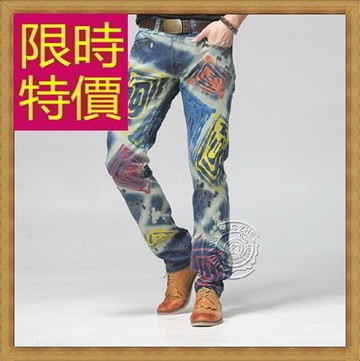 現貨+預購 高腰牛仔褲丹寧長褲大碼寬褲直筒褲落地褲休閒男裝-直筒個性男褲子1色59i32【獨家進口】【米蘭精品】