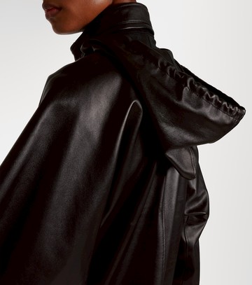 The Row Jilly oversized leather bomber jacket