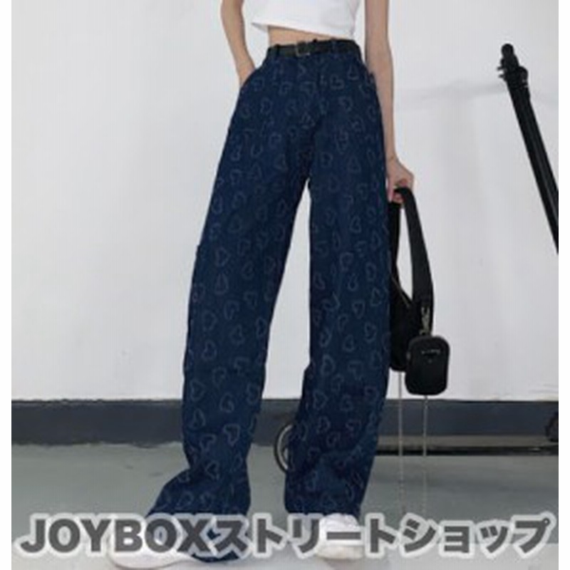 ハート デニム パンツ ジーンズ 韓国 ダンス 衣装 ストリート K Pop オルチャン 可愛い Hiphop 原宿系 柄 ロング ボトムス レディース 5 通販 Lineポイント最大1 0 Get Lineショッピング