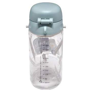 PUKU 藍色企鵝 Tritan掀蓋揹帶直飲水壺 330ml  1個  藍色