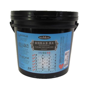 全效防水漆-亮光Waterproof Clear Top Coating-Glossy-4kg-4桶