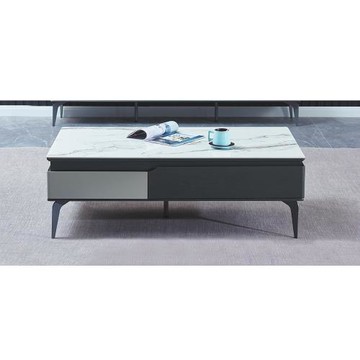 AS雅司-文森特亮面岩板大茶几-130×70×43cm