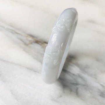 翡翠 玉鐲 天然石  稀有 緬甸產 49.7mm