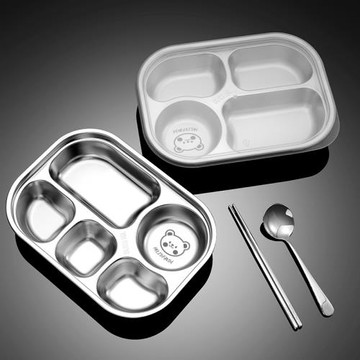 飯盒餐盤兒童小學生專用食品級316不銹鋼分格便當餐盒上班族便攜