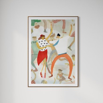 雙人舞 - 插畫裝飾畫