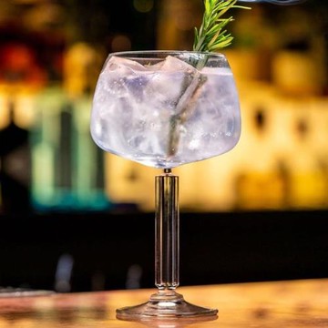 蝶形金湯力香檳雞尾酒無鉛玻璃羅馬柱特色酒吧異形寬口香檳餐廳杯