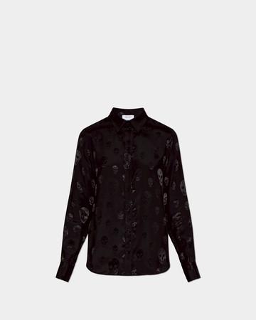 ALEXANDER MCQUEEN 骷髏絲質襯衫 - 38