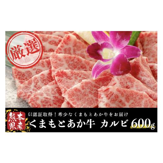 ふるさと納税 熊本県 南小国町 くまもとあか牛(GI) 焼肉用 牛カルビ 600g