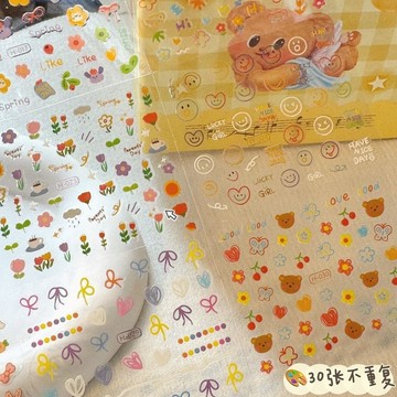 🦋兒童可愛卡通小兔指甲貼紙 公主防水小兔子美甲貼 花小孩 WJ70