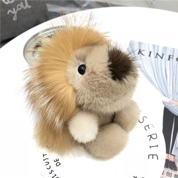 進口水貂毛獅子辛巴玩偶包包掛件毛絨公仔金毛獅子王皮草掛件掛飾