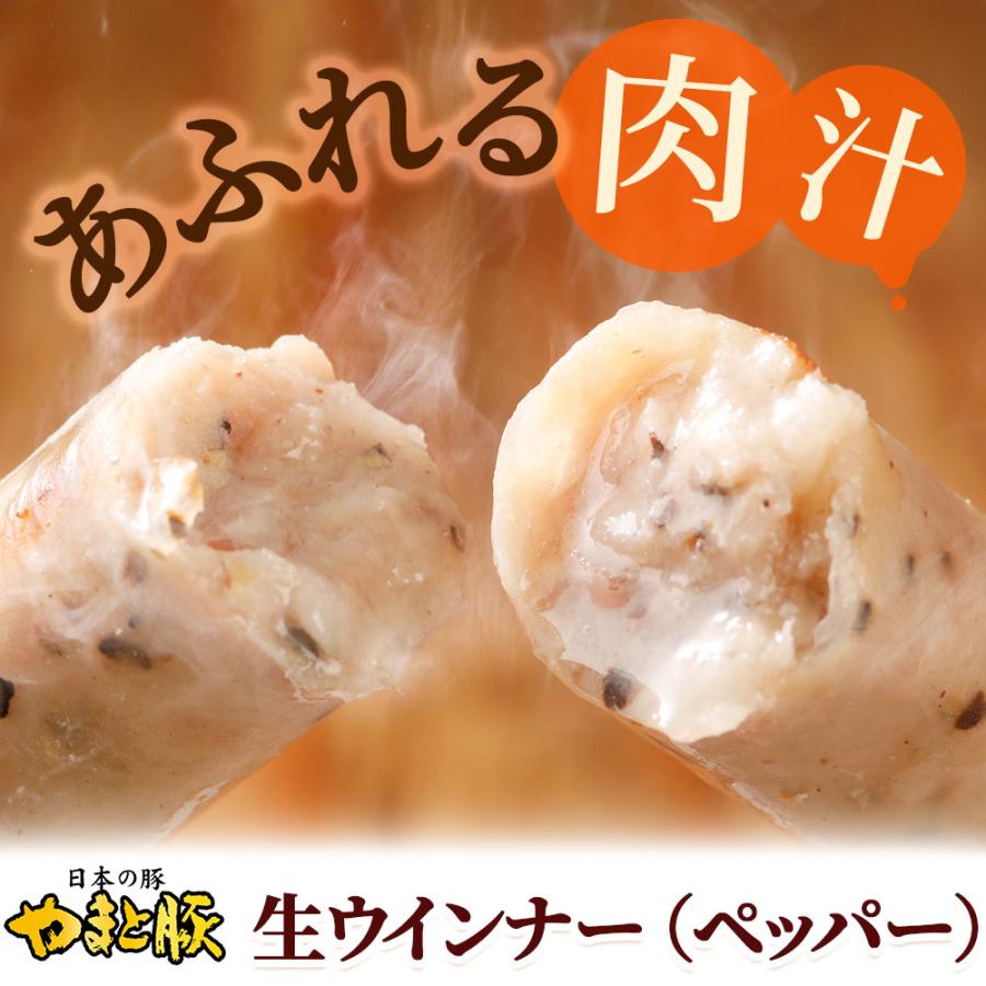 やまと豚 生ウインナー (ペッパー) セット 1kg NS-CE [冷凍] お歳暮 御歳暮 2023 肉 食品 内祝い ギフト 食べ物 ウインナー ソーセージ 無添加 お肉