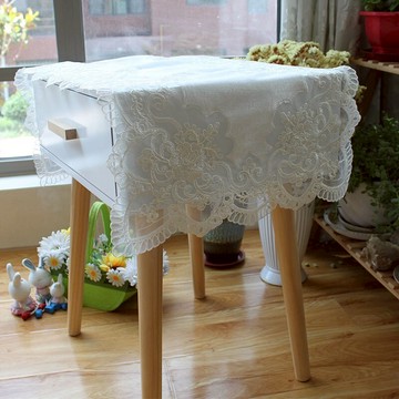 外貿原單歐式簡約現代拼接刺繡桌旗茶幾布鞋柜五斗柜床頭柜蓋布