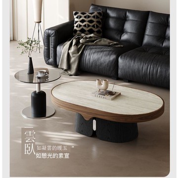 免運/公司貨 茶幾 原木茶幾 實木茶几 意式古風客廳實木圓形茶幾 家用組合設計師輕奢現代小戶型高級簡約 可開發票 全館五折 工廠現貨直銷 新品特價 z10252