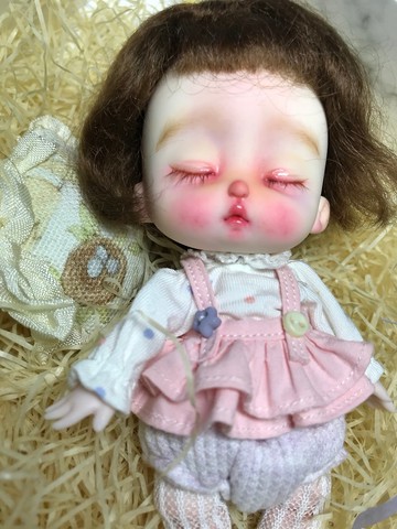 ob11娃娃 bjd娃娃12分 睡豆寶寶