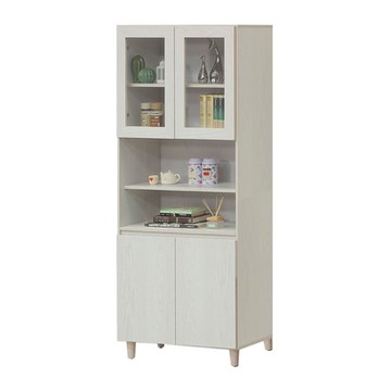 文創集 盧班2.7尺四門展示櫃-81x40x190cm免組