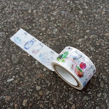 { 139 }黑白瓶中的彩色世界，小 瓶 子　//紙膠帶//
