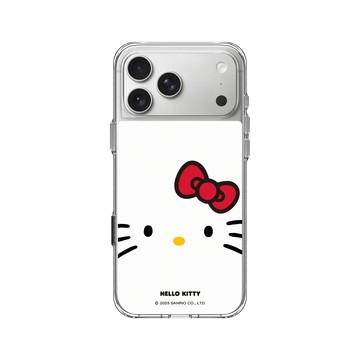 iPhone 17 Pro Max Clear Case（相機按鈕） 透明 - 三麗鷗-Hello Kitty - 大臉Hello Kitty