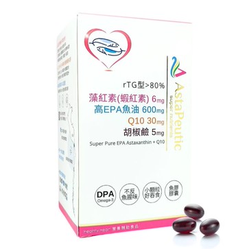 美生藥局｜【BIOPEUTIC葆療美】藻紅素+高EPA魚油+Q10 (60粒)
